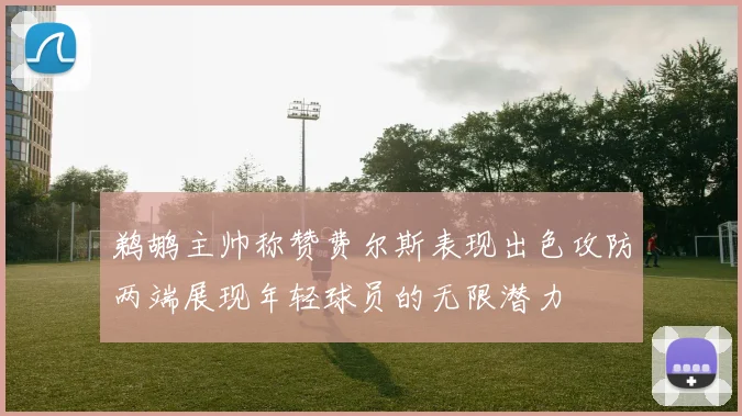 鹈鹕主帅称赞费尔斯表现出色攻防两端展现年轻球员的无限潜力